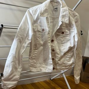white jean jacket